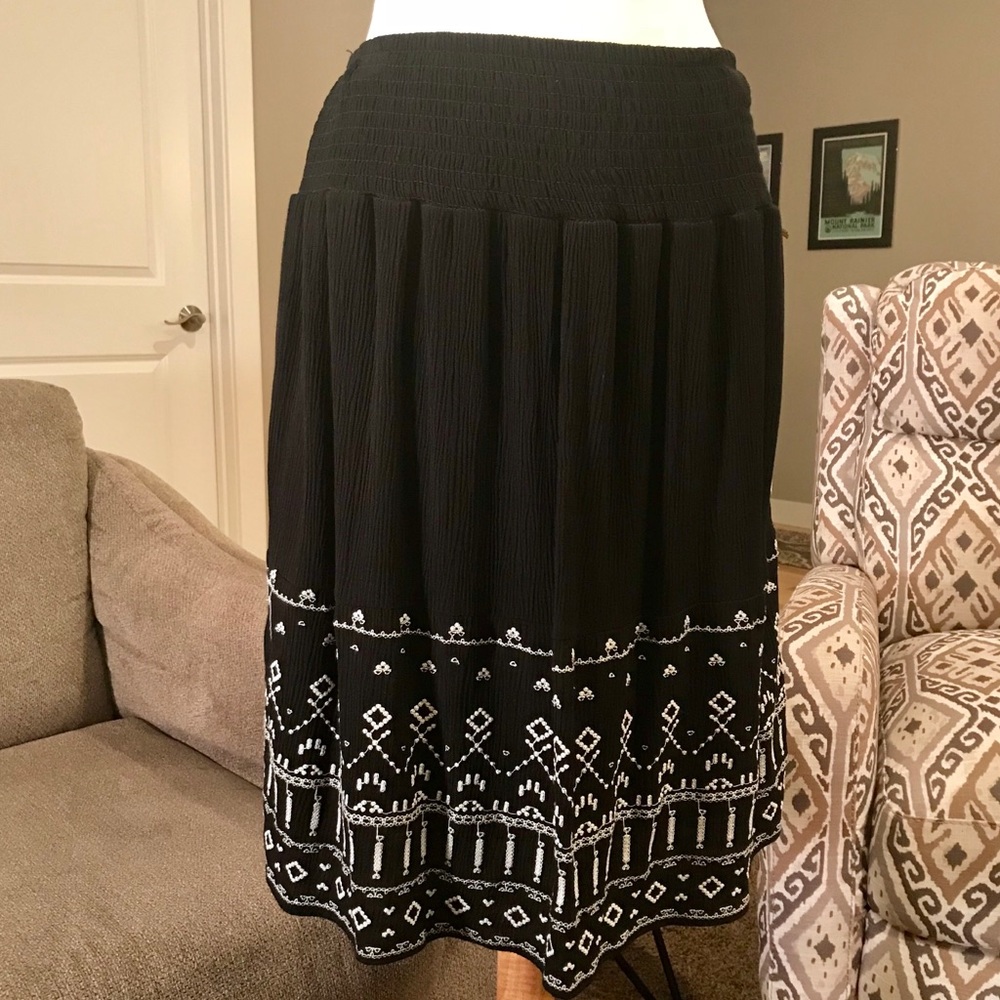Knox Rose Embroidered Knee-Length Skirt sz XXL